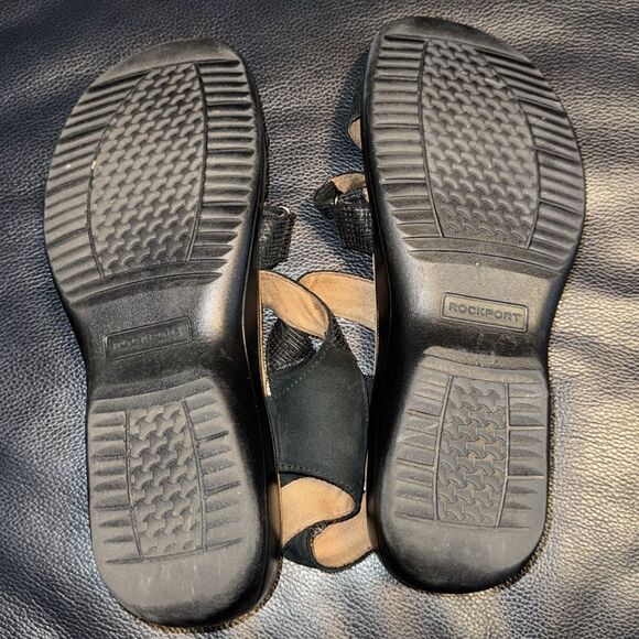 Rockport Cobb Hill Maisy Cross Band Black/Multi Sandals W Wide Width - Picture 6 of 9